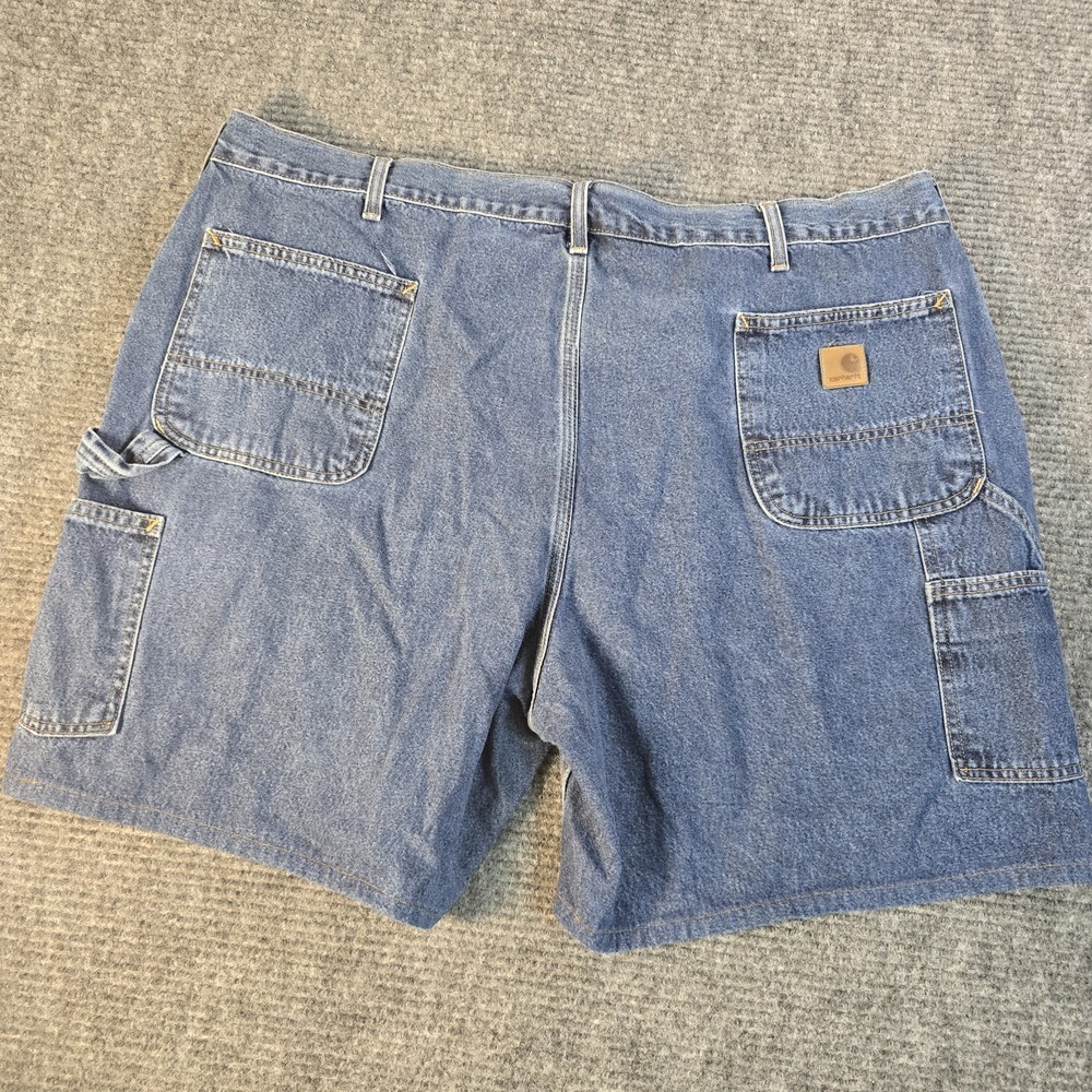 Carhartt B28 DPS Mens 46 Denim Carpenter Shorts Jorts Workwear Y2K Blue